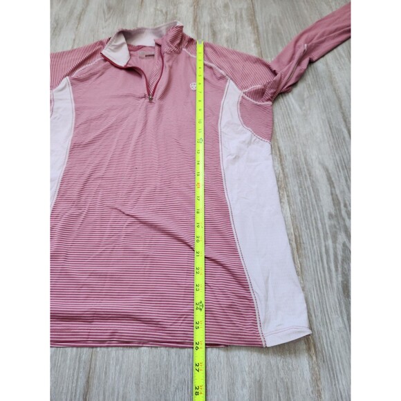 Ariat Tek Heat Series Womens Tri Factor 1/4 Zip Baselayer Red Clay Stripe Sz XL - Picture 5 of 7